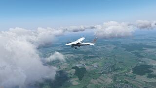aircraft flying above South Germany
