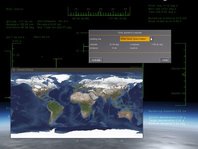 Canvas and Nasal used for visualizing space shuttle trajectories
