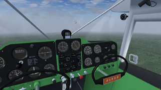 A view of the entire cockpit