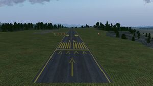 Asphalt runway in Norway