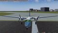 Top view on the runway