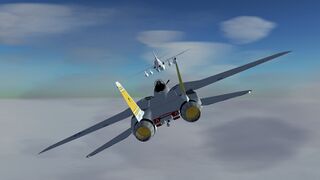 Air-to-air refueling with the F-14B.