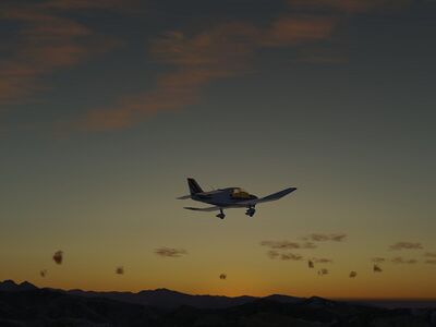 Predawn high altitude cloud glow