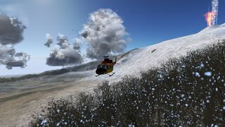 Sicily scenery - the volcano Etna snowcapped in winter with a low level eruption, near LICC