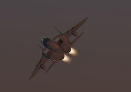F 15C dawn afterburner flypast