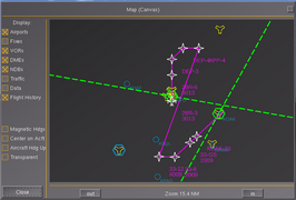 The new Canvas Map dialog showing the waypoint/route layers originally developed by Gijs, and now ported to MapStructure by Philosopher