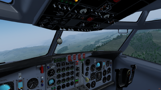 Haze and dust particles with realistic blue color in distance