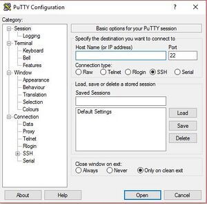 Starting Putty Client