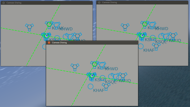 native Canvas map widget windows without any PUI (legacy GUI) involved, supporting multiple independent instances - good for quick regression testing, but also profiling and benchmarking