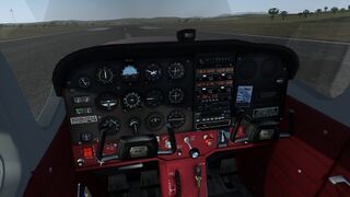 Panel view, about to take off