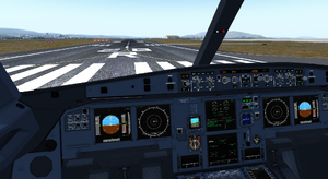 The 3d cockpit of the A320-family
